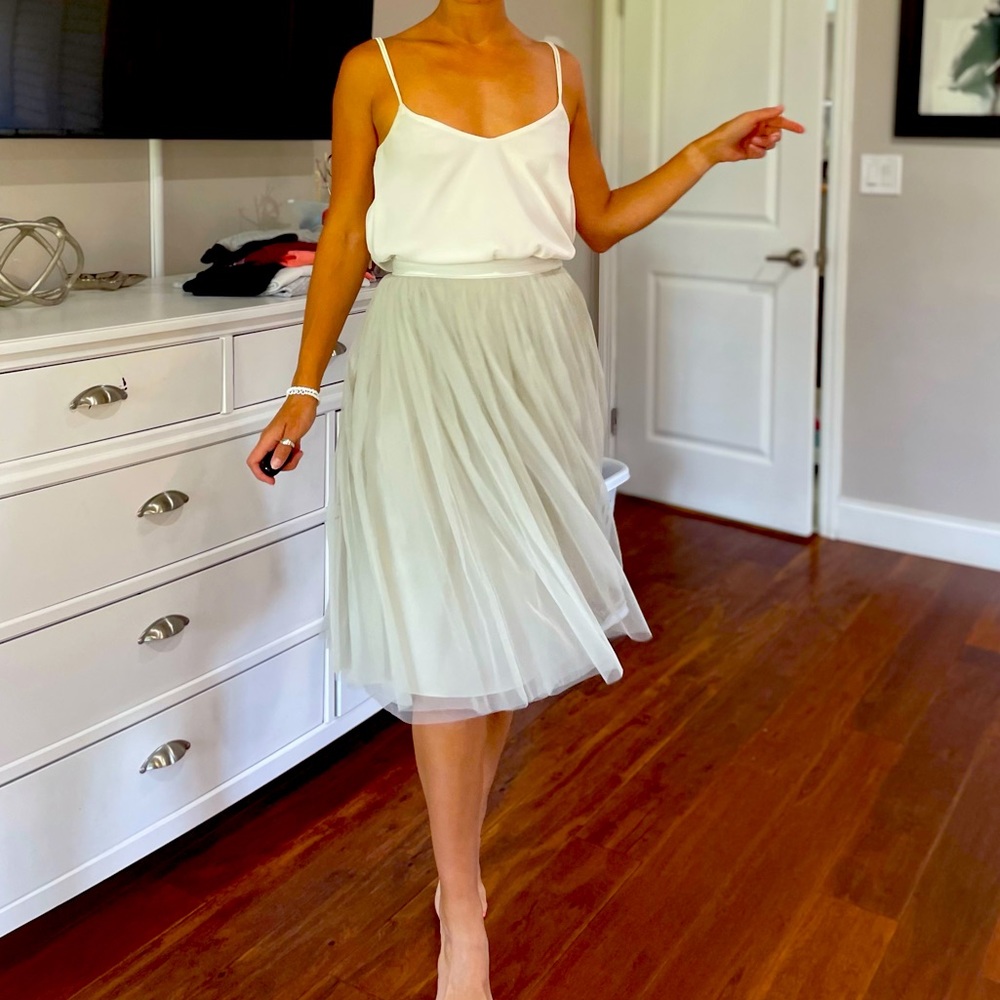 Needle & Thread Tulle Midi Skirt. Size S